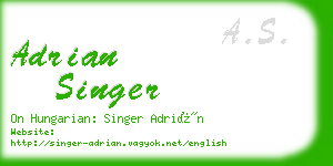 adrian singer business card